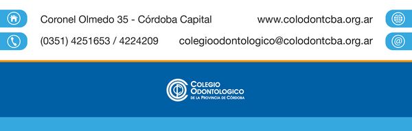 Colegio Odontológico de la Provincia de Córdoba - Información de Contacto