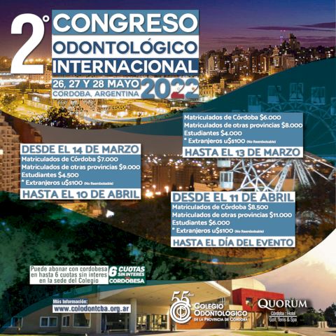 Inscripciones abiertas al 2º Congreso Odontológico Internacional