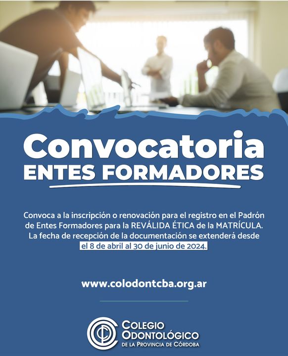 Convocatoria de Entes Formadores