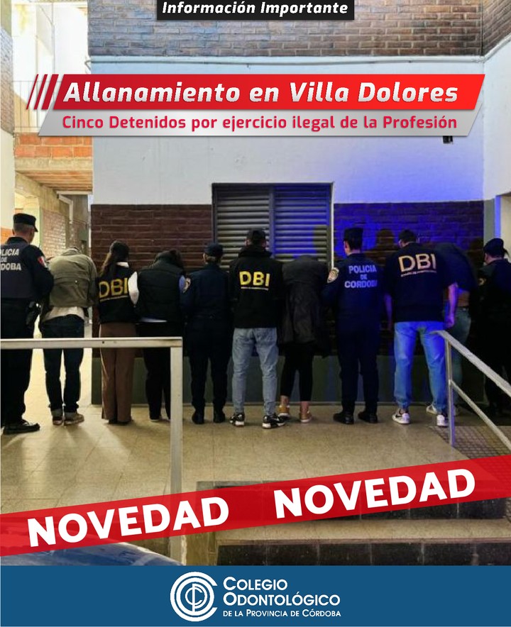 Allanamiento en Villa Dolores